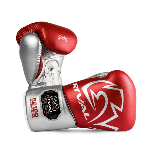 Rival RS100 Professional Sparring Gloves Rot/Silber