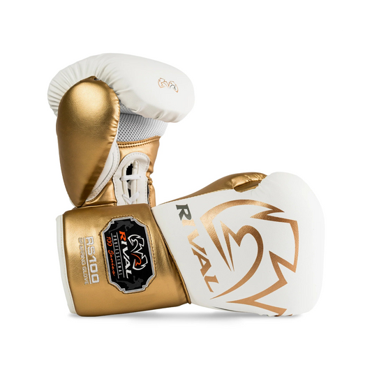 Rival RS100 Professional Sparring Gloves Weiß/Gold