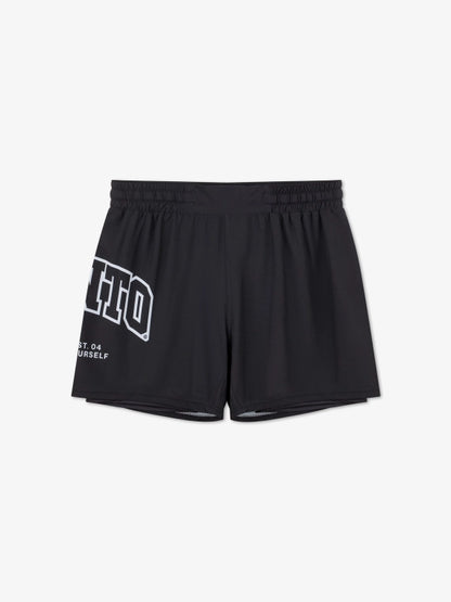 MANTO 2in1 Fightshorts Varsity Schwarz