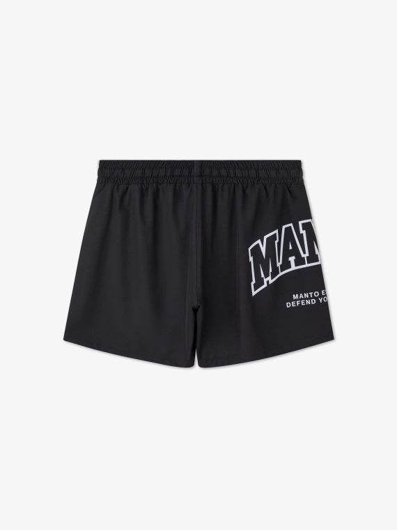 MANTO 2in1 Fightshorts Varsity Schwarz – Ansicht 2