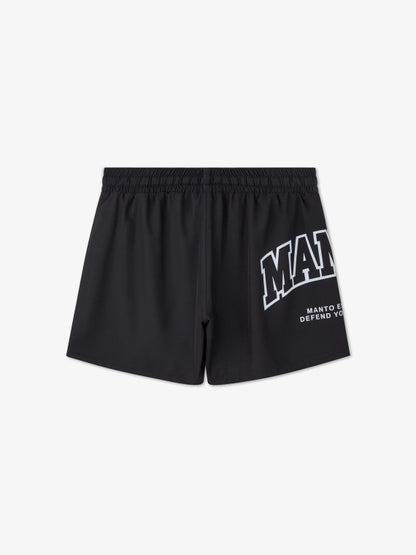 MANTO 2in1 Fightshorts Varsity Schwarz – Ansicht 2
