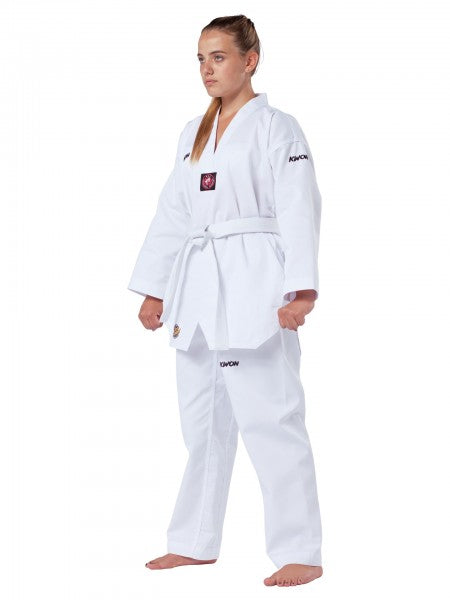 KWON Taekwondo-Anzug Victory weißes Revers – Ansicht 4