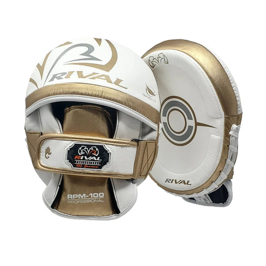 Rival RPM100 Professional Punch Mitts - Weiß/Gold